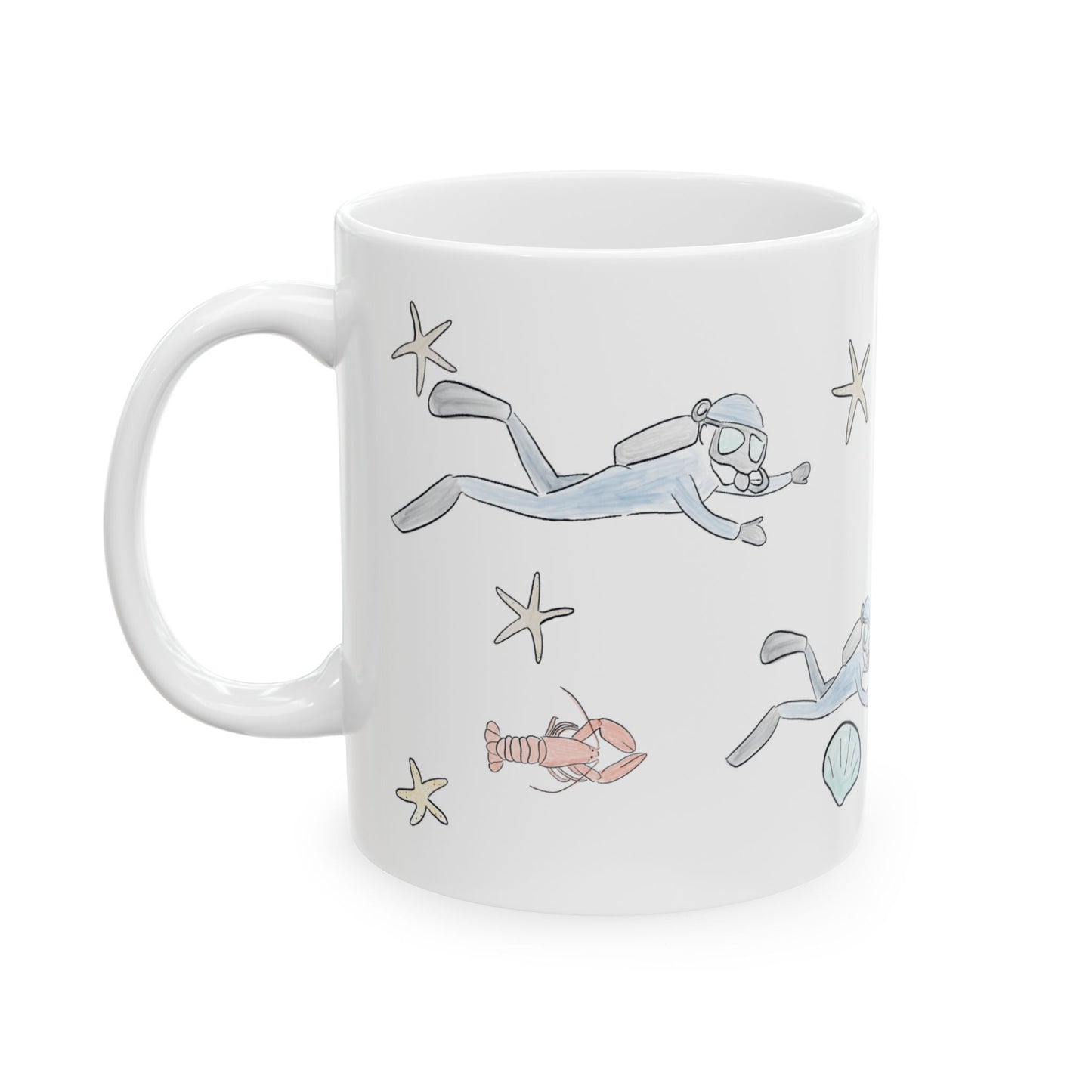 Scuba Lobster Coffee Mug